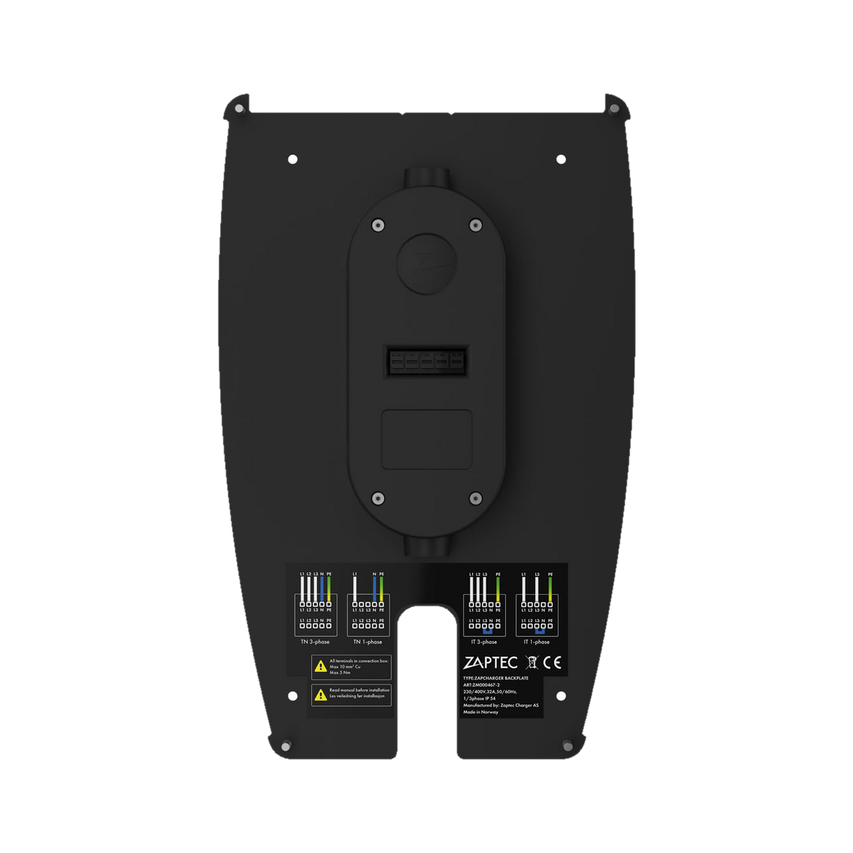 Zaptec Pro MID AC-Ladestation, Rueckplatte